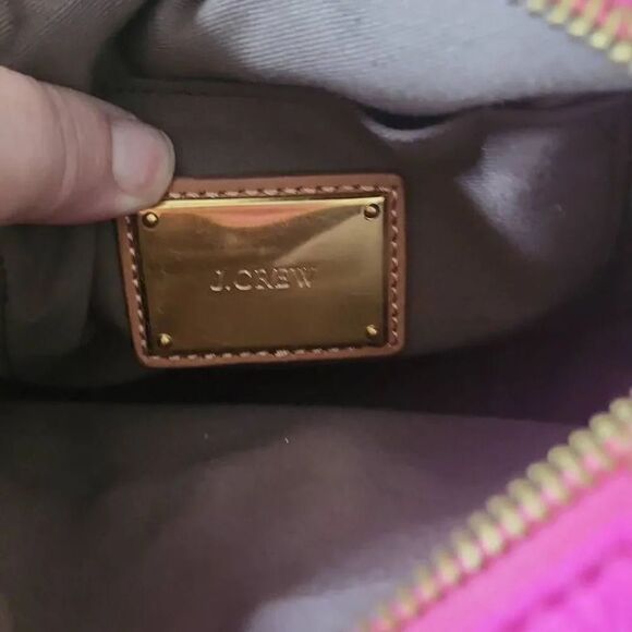 J crew hot pink pebble leather crossbody bag - Picture 5 of 9